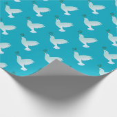Gepatenteerd Dove Wrapping Paper (blauw) Cadeaupapier (Hoek)