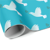 Gepatenteerd Dove Wrapping Paper (blauw) Cadeaupapier (Rol Hoek)