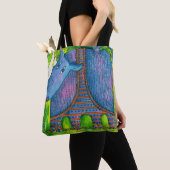 gepatenteerde aquarel rhino tote bag (Dichtbij)