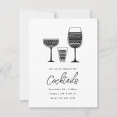 Gepatenteerde cocktails Black en White Cocktail Pa Kaart (Voorkant)
