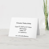 Gepatenteerde geborduurde kerstkousen feestdagen kaart (Achterkant)