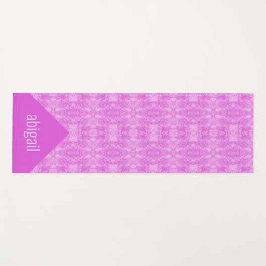 Gepatenteerde legantie in roze monogram yogamat (Voorkant (horizontaal))