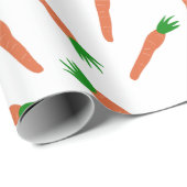 Gepatenteerde Oranje, groene en witte wortelen Cadeaupapier (Rol Hoek)