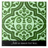 gepatenteerde Quatrefoil (groen) Tegeltje (Voorkant)