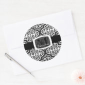 gepatenteerde Quatrefoil Ronde Sticker (Envelop)