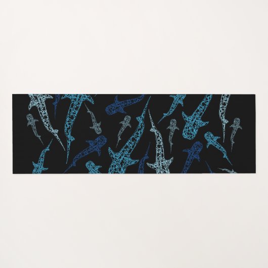 Gepatenteerde witte haai yogamat (Achterkant (horizontaal))