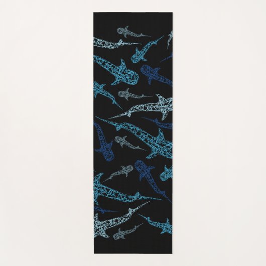 Gepatenteerde witte haai yogamat (Voorkant)