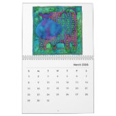 Gepatroneerde Dieren Waterverf Kunst Kalender (Mar 2026)