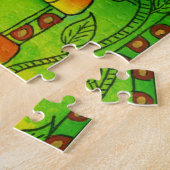Gepatroneerde Giraffe Waterverf Illustratie Legpuzzel (Zijkant)