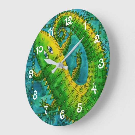 Gepatroneerde krokodil grote klok (Hoek)