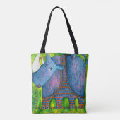 Gepatroneerde Neushoorn Tote Bag (Achterkant)