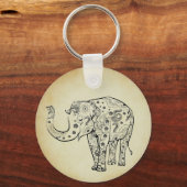 Gepatroneerde Olifant Sleutelhanger (Achterkant)