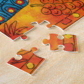 Gepatroneerde Olifant Waterverf Illustratie Legpuzzel (Zijkant)