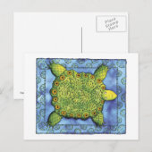 Gepatroneerde Schildpad Briefkaart (Voorkant / Achterkant)