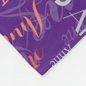 Gepatroonde kleurnamen Fleece Deken Paarse (Hoek)