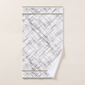 Gepatroonneerd Bruin op Wit Bad Handdoek (Handdoek)