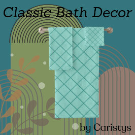 Gepatroonneerde diamantvormen blauw bad handdoek