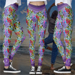 Gepatterde dansing met bloemen & buistraten PV01 Leggings<br><div class="desc">Schilderij "Dancing with Flowers & Butterflies PV01" Collectie Personaliseer op de productpagina of klik op de knop "Aanpassen" voor meer designopties. Het ontwerp van mijn schilderij "Dancing with Flowers & Butterflies PV01" legt een scène vast met Mexicaanse fiesta dansers uit Puerto Vallarta, Mexico. Ik werd een beetje fantasievol en stelde...</div>