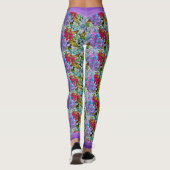 Gepatterde dansing met bloemen & buistraten PV01 Leggings (Achterkant)