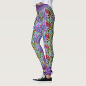 Gepatterde dansing met bloemen & buistraten PV01 Leggings (Links)