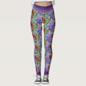 Gepatterde dansing met bloemen & buistraten PV01 Leggings (Voorkant)