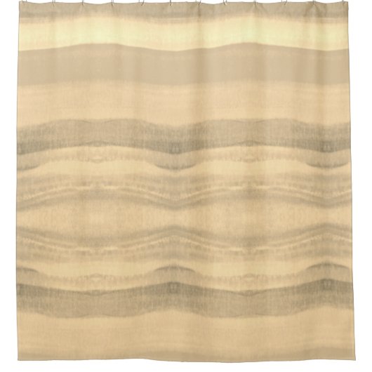 Gepatterde golven in grijze amandelaar douchegordijn (Voorkant)