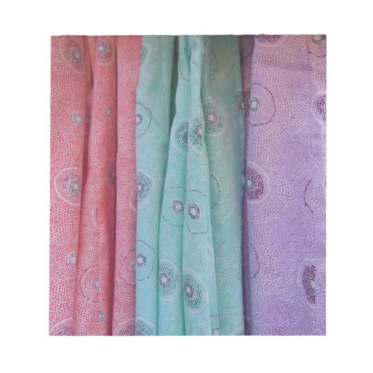 Gepatterde kleurrijke stof notitieblok (Voorkant)