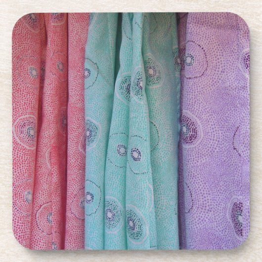 Gepatterde kleurrijke stof onderzetter (Voorkant)