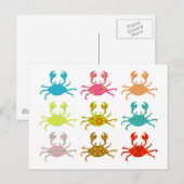 Gepatterde krabben briefkaart (Voorkant / Achterkant)