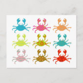 Gepatterde krabben briefkaart (Voorkant)