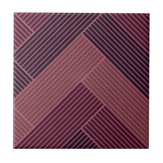 Gepatterde Paarse Herringbone Tegeltje (Voorkant)