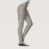 Gepatterde rode, groene, blauwe ontwerper actief-d leggings (Rechts)