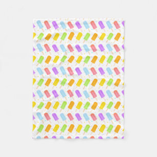 Gepatterde Tasty Summer Waterverf Popsiche & Stipp Fleece Deken
