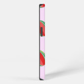 Gepatternde plakjes watermeloen op roze iPhone hoesje (Rechterkant)