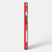 Gepatternde plakjes watermeloen op roze iPhone hoesje (Linkerkant)