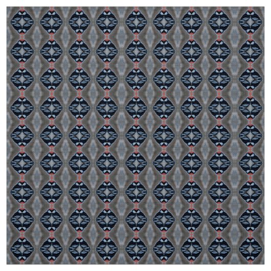 Gepatternized Male Downy Woodpecker Fabric Stof (Swatch)