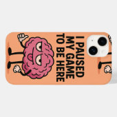"Gepauzeerd Game Brain – Gaming Mode geactiveerd" Case-Mate iPhone Case (Achterkant (horizontaal))