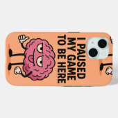 "Gepauzeerd Game Brain – Gaming Mode geactiveerd" Case-Mate iPhone Case (Achterkant (horizontaal))