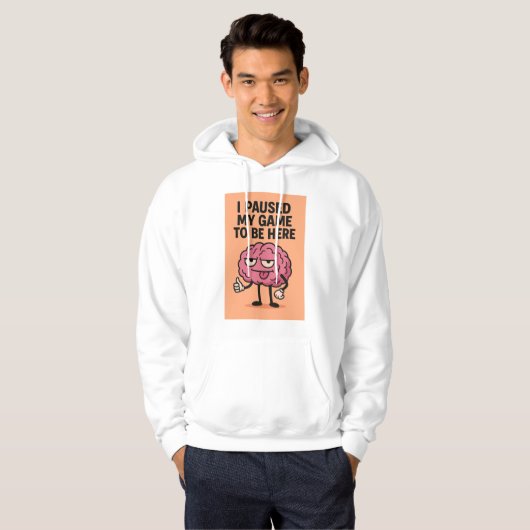 "Gepauzeerd Game Brain – Gaming Mode geactiveerd" Hoodie (Voorkant volledig)
