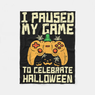 Gepauzeerd Mijn Spel Halloween Gamer Gaming Kostuu Fleece Deken