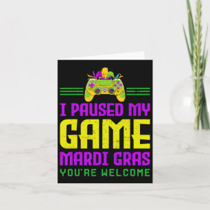 Gepauzeerd mijn spel voor Mardi Gras videospelcont Kaart