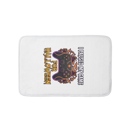 Gepauzeerde Game Halloween Controller Vleermuizen Badmat (Voorkant)