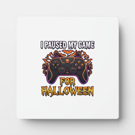 Gepauzeerde Game Halloween Controller Vleermuizen  Fotoplaat (Voorkant)