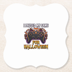 Gepauzeerde Game Halloween Controller Vleermuizen Kartonnen Onderzetters