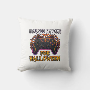 Gepauzeerde Game Halloween Controller Vleermuizen  Kussen