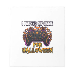 Gepauzeerde Game Halloween Controller Vleermuizen Notitieblok