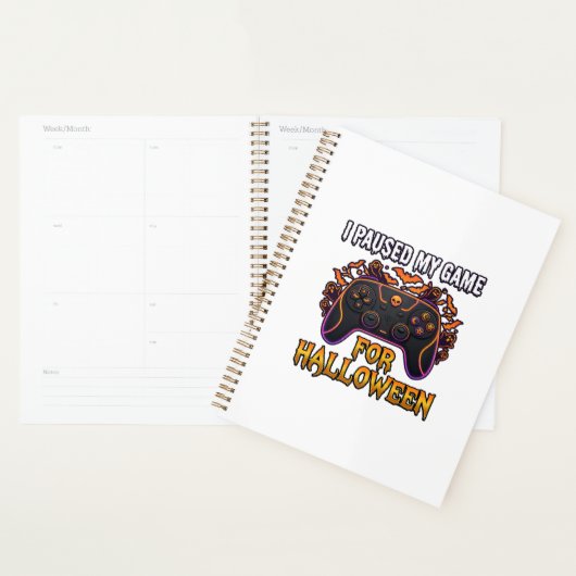 Gepauzeerde Game Halloween Controller Vleermuizen Planner (Display)