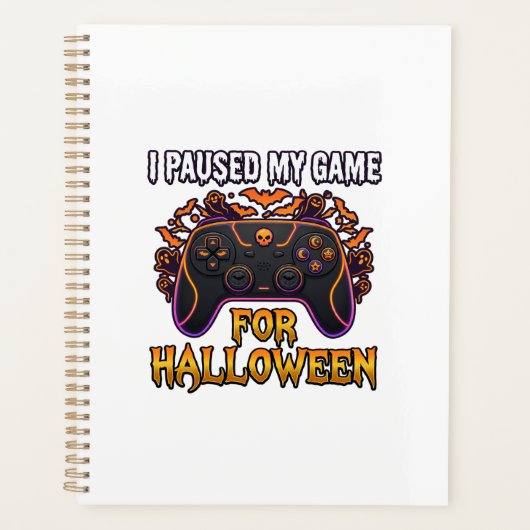 Gepauzeerde Game Halloween Controller Vleermuizen  Planner (Voorkant)