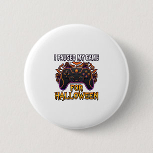 Gepauzeerde Game Halloween Controller Vleermuizen  Ronde Button 5,7 Cm