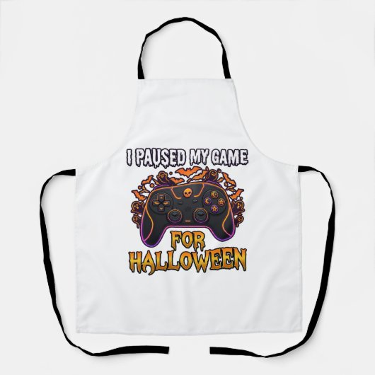 Gepauzeerde Game Halloween Controller Vleermuizen Schort (Voorkant)